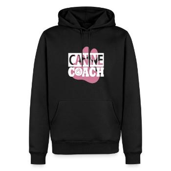 Dog Trainer Dog Paw Print Travailler avec des chiens - Sweat à capuche Premium bio Homme - noir - Devant - Nico (187cm)