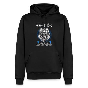 Men's Vathor - Father's Day Father's Day Gift Viking - Men’s Premium Organic Hoodie - black - Front - Nico (187cm)