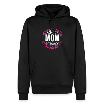 Pour la meilleure maman du monde! Pour la fête des mères - Sweat à capuche Premium bio Homme - noir - Devant - Nico (187cm)
