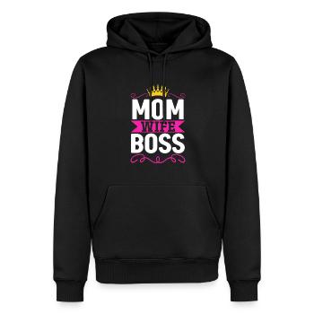 Pour la meilleure maman du monde! Pour la fête des mères - Sweat à capuche Premium bio Homme - noir - Devant - Nico (187cm)