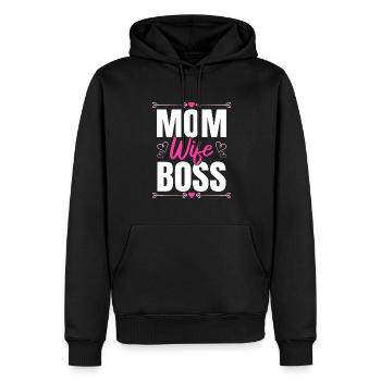 Pour la meilleure maman du monde! Pour la fête des mères - Sweat à capuche Premium bio Homme - noir - Devant - Nico (187cm)