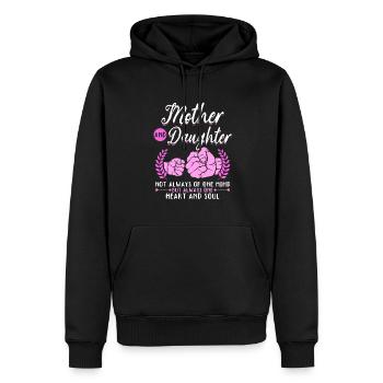 great Mother's Day saying - one heart and one soul. - Men’s Premium Organic Hoodie - black - Front - Nico (187cm)