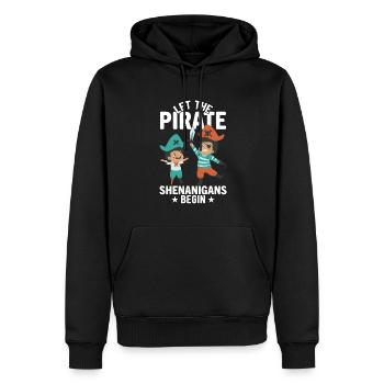 Les Pirates -Shenanigans Crossbones Freeboter - Sweat à capuche Premium bio Homme - noir - Devant - Nico (187cm)