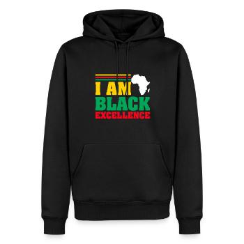 Black Woman African American Pride - Männer Premium Bio Hoodie - Schwarz - Vorne - Nico (187cm)