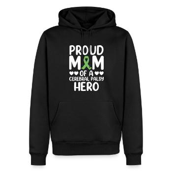 Stolze Mutter Einer Hirnlähmung Held CP - Männer Premium Bio Hoodie - Schwarz - Vorne - Nico (187cm)