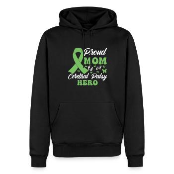 Stolze Mutter Einer Hirnlähmung Held CP - Männer Premium Bio Hoodie - Schwarz - Vorne - Nico (187cm)