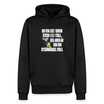Sieh mich an, ich bin Sternhagel voll! Lustiges - Männer Premium Bio Hoodie - Schwarz - Vorne - Nico (187cm)