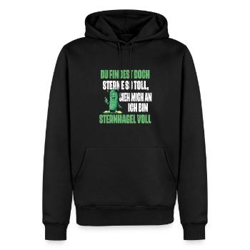 Sieh mich an, ich bin Sternhagel voll! Lustiges - Männer Premium Bio Hoodie - Schwarz - Vorne - Nico (187cm)