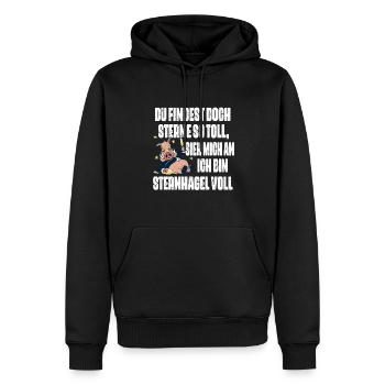 Sieh mich an, ich bin Sternhagel voll! Lustiges - Männer Premium Bio Hoodie - Schwarz - Vorne - Nico (187cm)