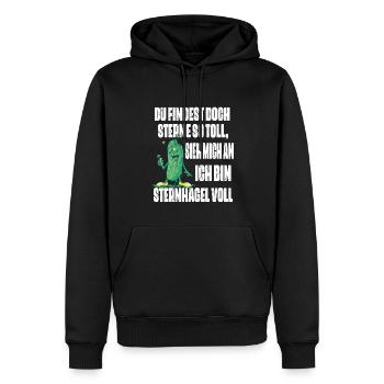 Sieh mich an, ich bin Sternhagel voll! Lustiges - Männer Premium Bio Hoodie - Schwarz - Vorne - Nico (187cm)