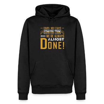 Building Design For Men Daddy Construction Worker - Men’s Premium Organic Hoodie - black - Front - Nico (187cm)