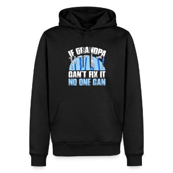 Wenn Opa Es Nicht Reparieren Kann - Männer Premium Bio Hoodie - Schwarz - Vorne - Nico (187cm)