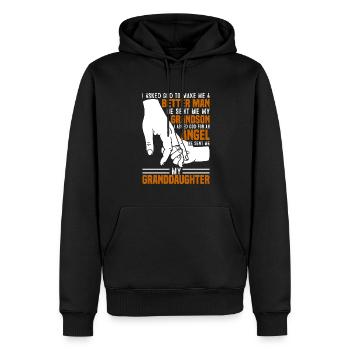 I asked God to make me a better man - Men’s Premium Organic Hoodie - black - Front - Nico (187cm)