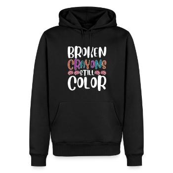 Sensibilisation à la santé mentale - Sweat à capuche Premium bio Homme - noir - Devant - Nico (187cm)