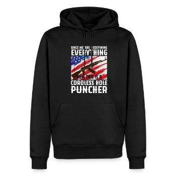 Dies Ist Ein Schnurloser Lochpuncher - Männer Premium Bio Hoodie - Schwarz - Vorne - Nico (187cm)