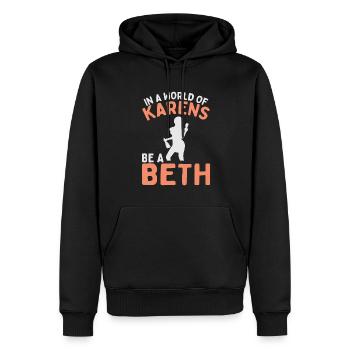 Un monde plein de Karens est une Beth pour les femmes - Sweat à capuche Premium bio Homme - noir - Devant - Nico (187cm)
