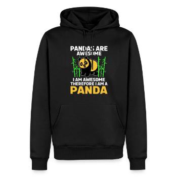 Pandas sind toll Pander Design für Kinder - Männer Premium Bio Hoodie - Schwarz - Vorne - Nico (187cm)