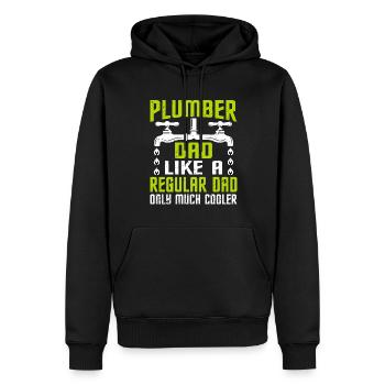 Rohrschlosser Klempner Rohleger Bauarbeiter - Männer Premium Bio Hoodie - Schwarz - Vorne - Nico (187cm)