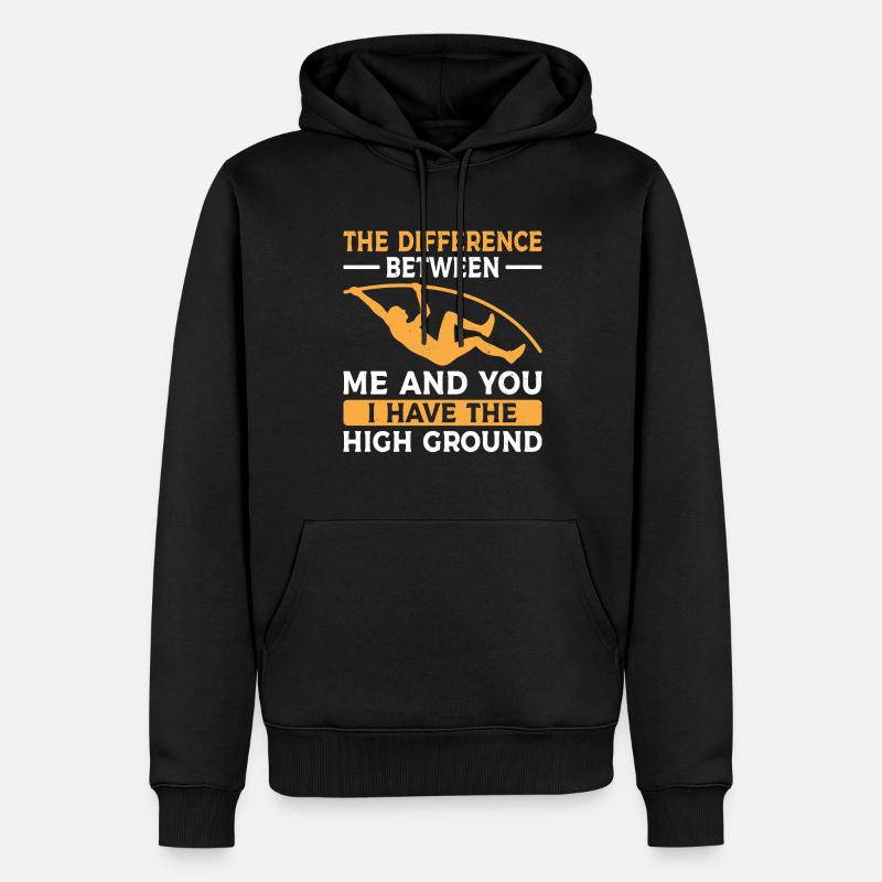 Stabhochsprung Stabspringer Leichtathletik - Männer Premium Bio Hoodie - Schwarz