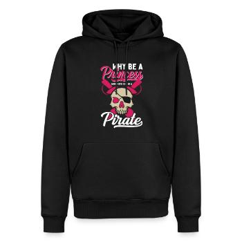 Pourquoi être une princesse quand Pirate Girl - Sweat à capuche Premium bio Homme - noir - Devant - Nico (187cm)