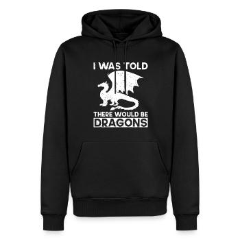 Dragon Dragon Design Mythical Creatures Fantasy - Men’s Premium Organic Hoodie - black - Front - Nico (187cm)