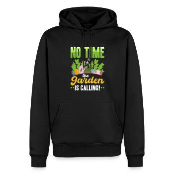 Pas le temps, le jardin vous appelle! - Sweat à capuche Premium bio Homme - noir - Devant - Nico (187cm)