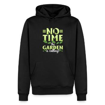 Pas le temps, le jardin vous appelle! - Sweat à capuche Premium bio Homme - noir - Devant - Nico (187cm)