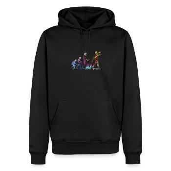 Father's Day Evolution handcart full of beer - Men’s Premium Organic Hoodie - black - Front - Nico (187cm)