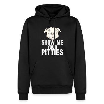 Pitbull Bulldog Terrier Chien Chien Chien Amoureux - Sweat à capuche Premium bio Homme - noir - Devant - Nico (187cm)