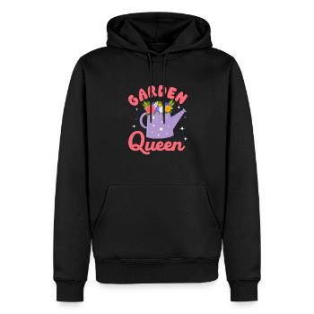 Garden Queen - Amoureux des jardins - Sweat à capuche Premium bio Homme - noir - Devant - Nico (187cm)