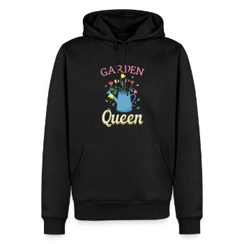 Garden Queen - Amoureux des jardins - Sweat à capuche Premium bio Homme - noir - Devant - Nico (187cm)