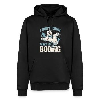I don't know what I'm BOOING - Männer Premium Bio Hoodie - Schwarz - Vorne - Nico (187cm)