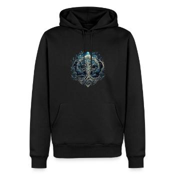 Baum des Lebens Yggdrasil Wikinger Midgard Thor - Männer Premium Bio Hoodie - Schwarz - Vorne - Nico (187cm)