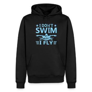 Schwimmen Schwimmbutterfly Bademeister - Männer Premium Bio Hoodie - Schwarz - Vorne - Nico (187cm)