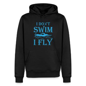 Schwimmen Schwimmbutterfly Bademeister - Männer Premium Bio Hoodie - Schwarz - Vorne - Nico (187cm)