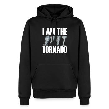 Der Hurrikan Meteorologe Des Sturm Twister Tornado - Männer Premium Bio Hoodie - Schwarz - Vorne - Nico (187cm)