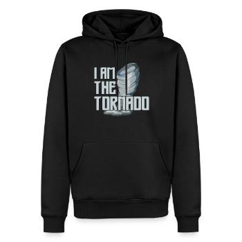 Der Hurrikan Meteorologe Des Sturm Twister Tornado - Männer Premium Bio Hoodie - Schwarz - Vorne - Nico (187cm)