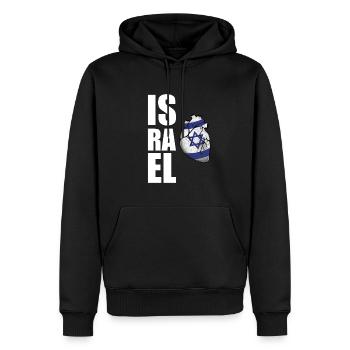 Israel Herz Flagge Fahne Davidstern - Männer Premium Bio Hoodie - Schwarz - Vorne - Nico (187cm)