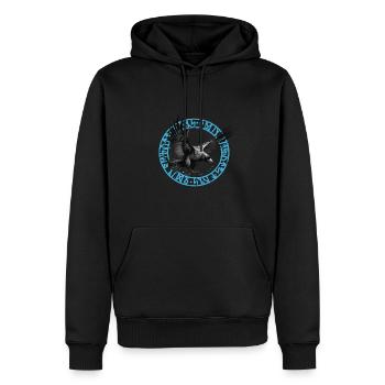 Cercle runique viking : Le vol du corbeau - Sweat à capuche Premium bio Homme - noir - Devant - Nico (187cm)