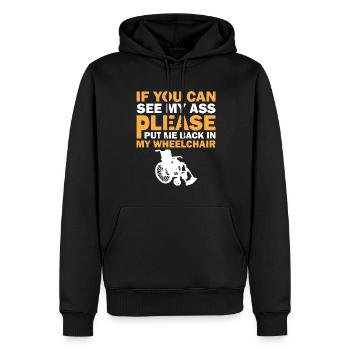Amputation Überlebende Behinderten Rollstuhlkostüm - Männer Premium Bio Hoodie - Schwarz - Vorne - Nico (187cm)