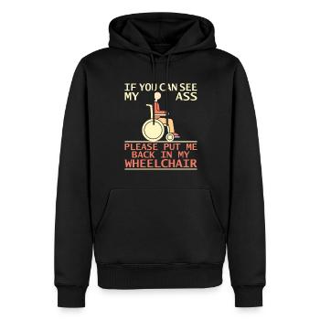 Amputation Überlebende Behinderten Rollstuhlkostüm - Männer Premium Bio Hoodie - Schwarz - Vorne - Nico (187cm)