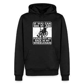 Amputation Überlebende Behinderten Rollstuhlkostüm - Männer Premium Bio Hoodie - Schwarz - Vorne - Nico (187cm)