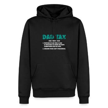 Papa Steuer Lustig Papa Steuer Definition Vatertag - Männer Premium Bio Hoodie - Schwarz - Vorne - Nico (187cm)