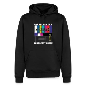 Vous avez maintenant une pause de la diffusion - Pas de signal - Sweat à capuche Premium bio Homme - noir - Devant - Nico (187cm)
