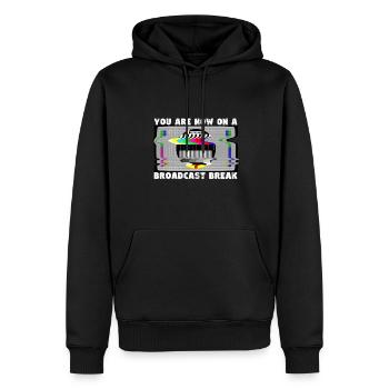 Vous avez maintenant une pause de la diffusion - Pas de signal - Sweat à capuche Premium bio Homme - noir - Devant - Nico (187cm)