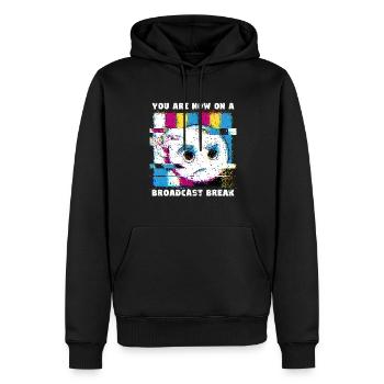 Vous avez maintenant une pause de la diffusion - Pas de signal - Sweat à capuche Premium bio Homme - noir - Devant - Nico (187cm)