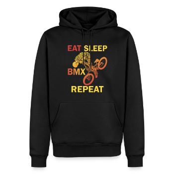 Eat Sleep Bmx Repeat Bicycle Racer - Männer Premium Bio Hoodie - Schwarz - Vorne - Nico (187cm)