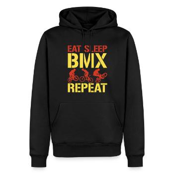 Eat Sleep Bmx Repeat Bicycle Racer - Männer Premium Bio Hoodie - Schwarz - Vorne - Nico (187cm)