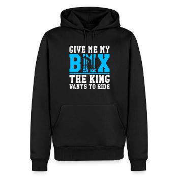 BMX Rider Vélo Stunt Racing Enfants Garçons - Sweat à capuche Premium bio Homme - noir - Devant - Nico (187cm)
