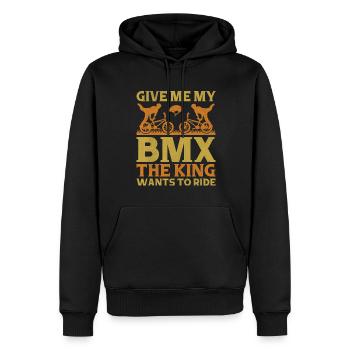 BMX Rider Vélo Stunt Racing Enfants Garçons - Sweat à capuche Premium bio Homme - noir - Devant - Nico (187cm)